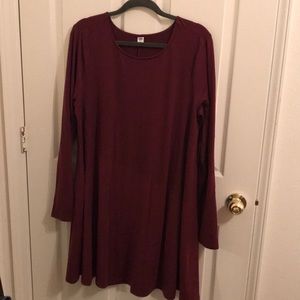 Long sleeve swing dress